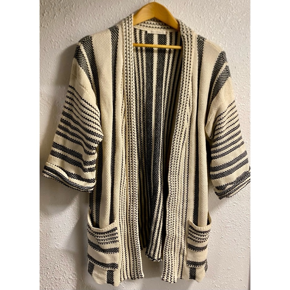 Ellison Black and Cream Striped Cardigan